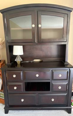 Ashley Furniture Dark Wood Buffet with Hutch $200 OBO
