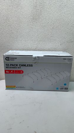 Commercial Electric 12-Pack 6in Canless Recessed LED Kit