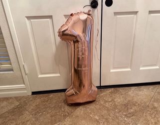 Large 1 Year Old Birthday Party Balloon - Rose Gold