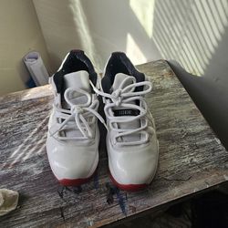 Mens Sneakers Jorden  11 Low White And Red