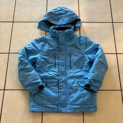 Pulse Blue Hooded Ski Jacket Youth Kids M 12/14