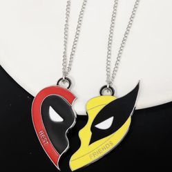 Wolverine And Deadpool Friendship Necklace 