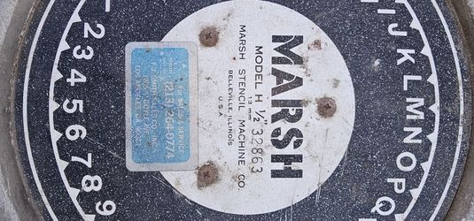 Marsh Stencil Machine 