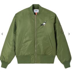 Staple NYC Pigeon Logo Bomber Jacket Olive Brand New BNWT