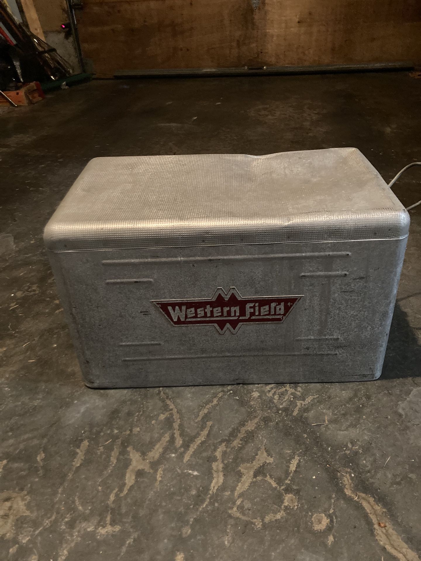 Vintage Western Field Aluminum Cooler 50s