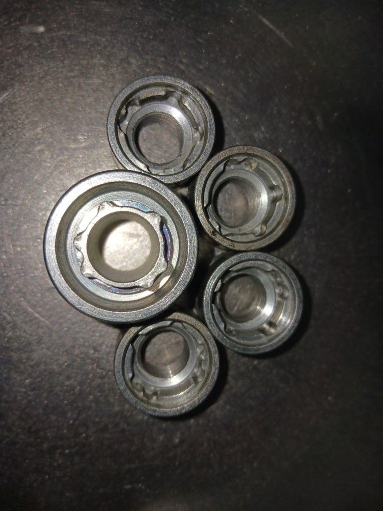 4 Lock Nuts W/ Key