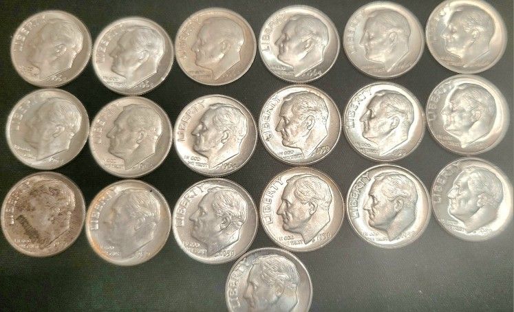 Lot of 31 Silver Coins.