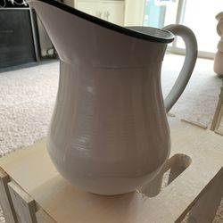 Distressed Metal Pitcher 7” Tall
