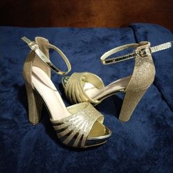 Gold High Heels