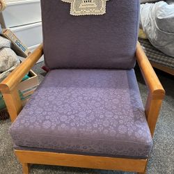 Reupholstered Solid Wood Chair