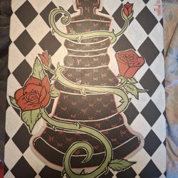 Handmade painting on canvas.