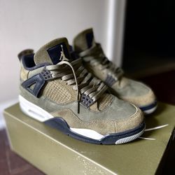 Used Jordan 4s Olive Green SE Craft