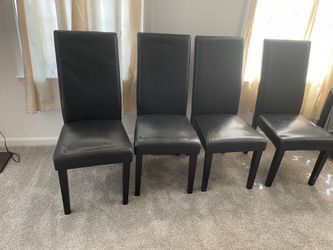 Leather dining chairs