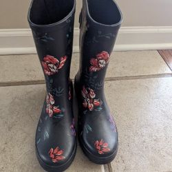 Floral Rain Boots