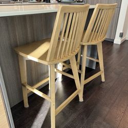Two Studio McGee Counter Stools