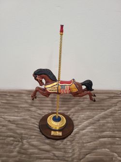 Carousel Horse by Ronald A Lee 1983 /3500, Patriotic vintage