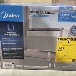 Midea 12,000 BTU U-Shaped Smart Inverter Window Air Conditioner–Cools up to 550 Sq. Ft