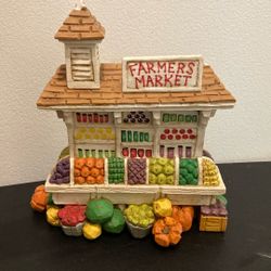 Farmers market art has two chipped areas