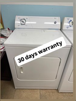 Whirpool dryer 30 days warranty