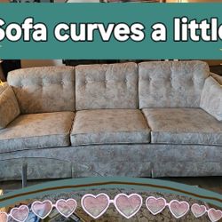 $60😲Must Sell Sofa with optional cover, very comfortable, cushions in excellent shape. Custom Made