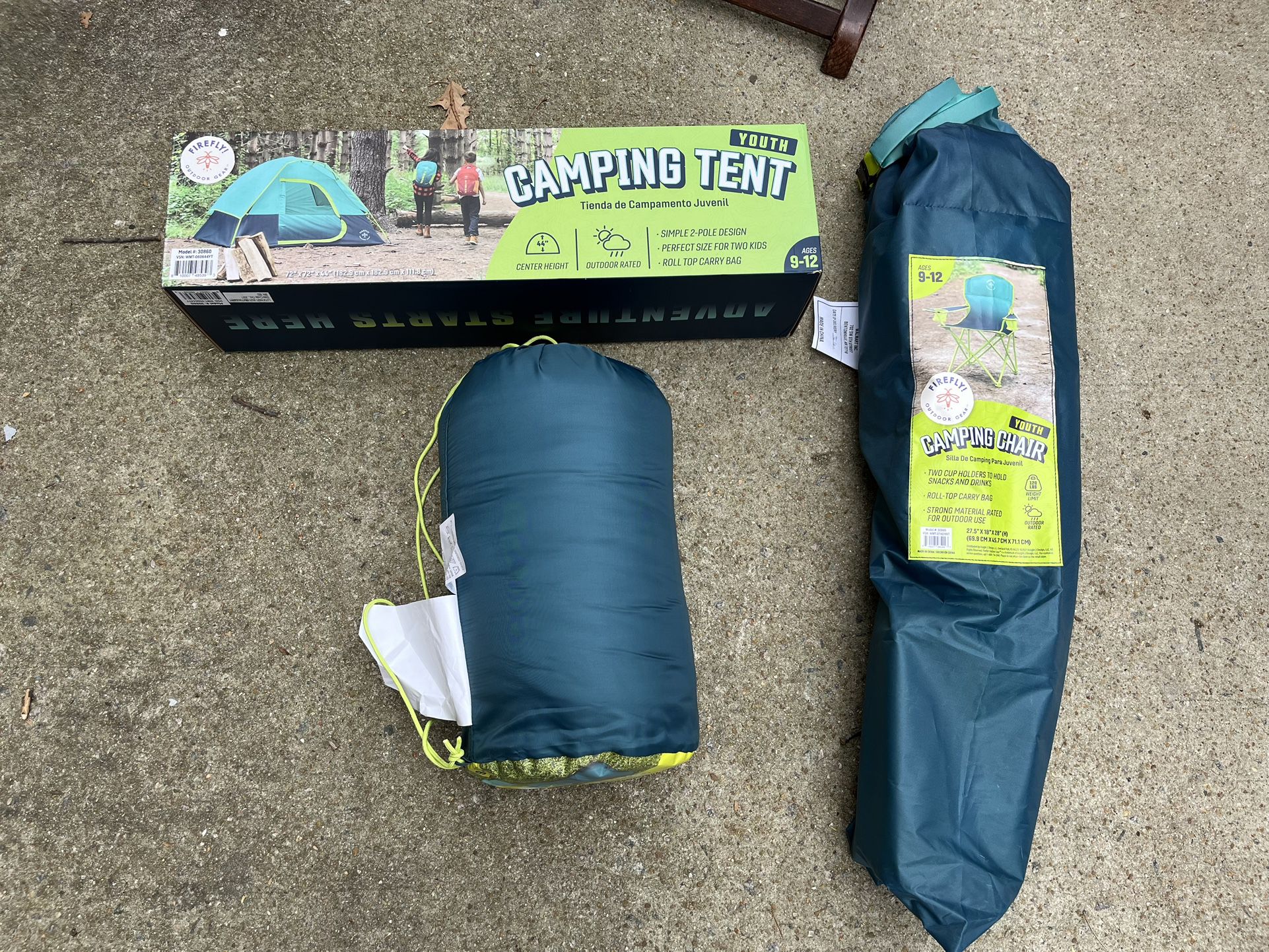 Firefly! Outdoor Gear Youth Mummy Sleeping Bag, Chair And Tent