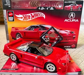 Hot Wheels Mattel Brick Shop Red '90 Acura NSX - Pre-built, Ready To Enjoy 😁