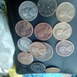 All These And the 1929 Red Wh Penny Also A 43 War Nicke  Made Of Steell