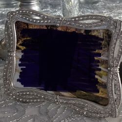 10 silver rhinestone frames