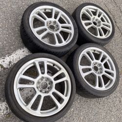 4 — 215/45r17 4x100 4x3.94 4x114.3 4x4.5 Civic Corolla Scion Xa Xb Ia Echo Miata Fit Accord Sentra Wheels Rims Tires!