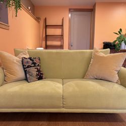 Retro Chartreuse Love Seat