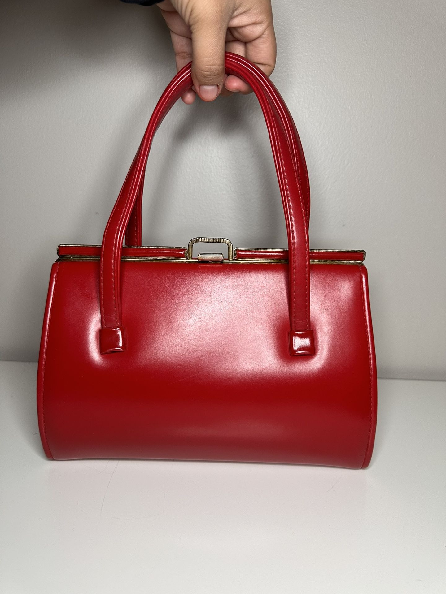 Red Leather Vintage Purse