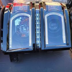 14-15 Silverado LED DRL Projector Headlights Luces Micas Calaveras Faros Headlamps Chevy 