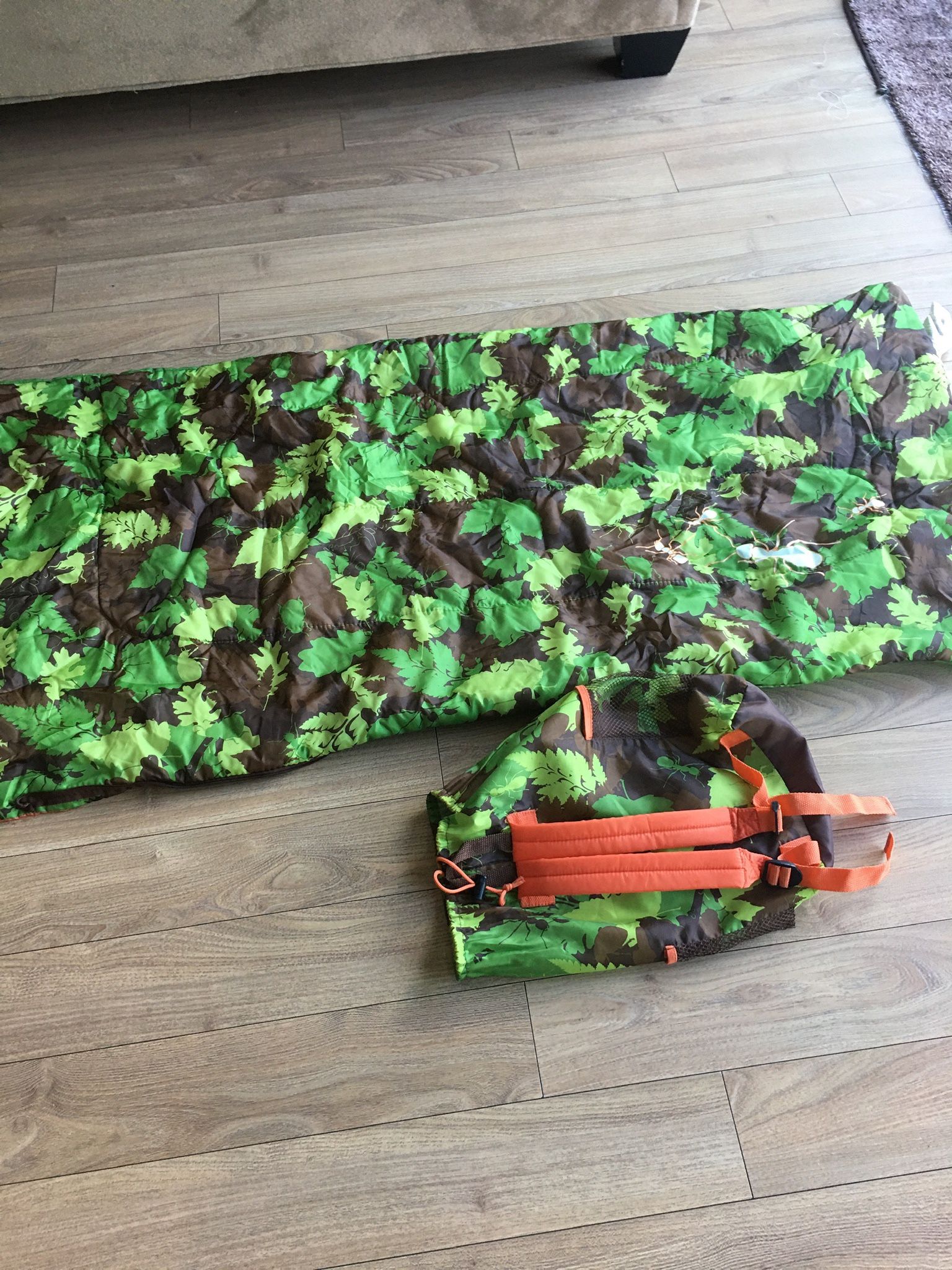 Child’s kids Backpack Chair and Sleeping Bag