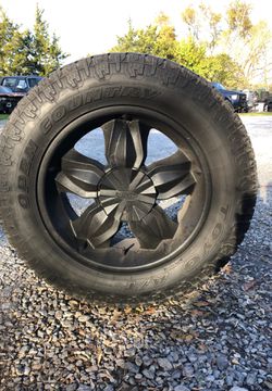 2004 Dodge Ram motto rims rhino coated with tires (3) with lug nuts
