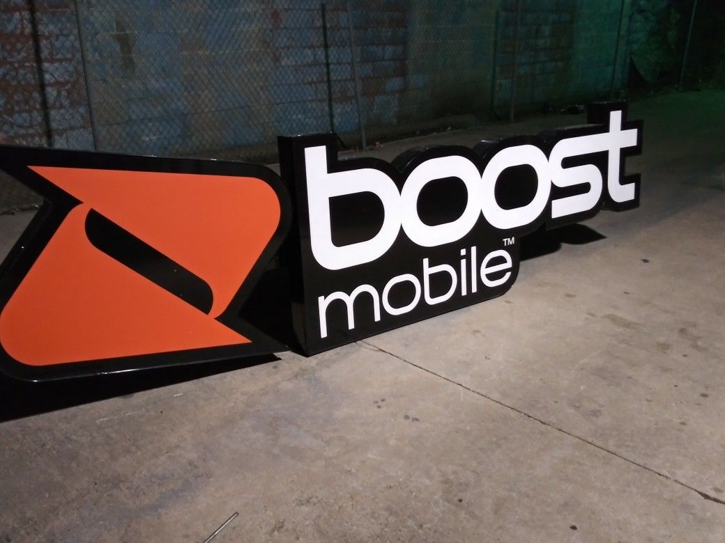 Boost Mobile light up sign