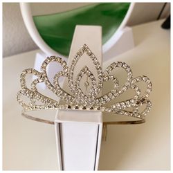 Rhinestone Silver Tiara Prom Crown Exquisite Headband