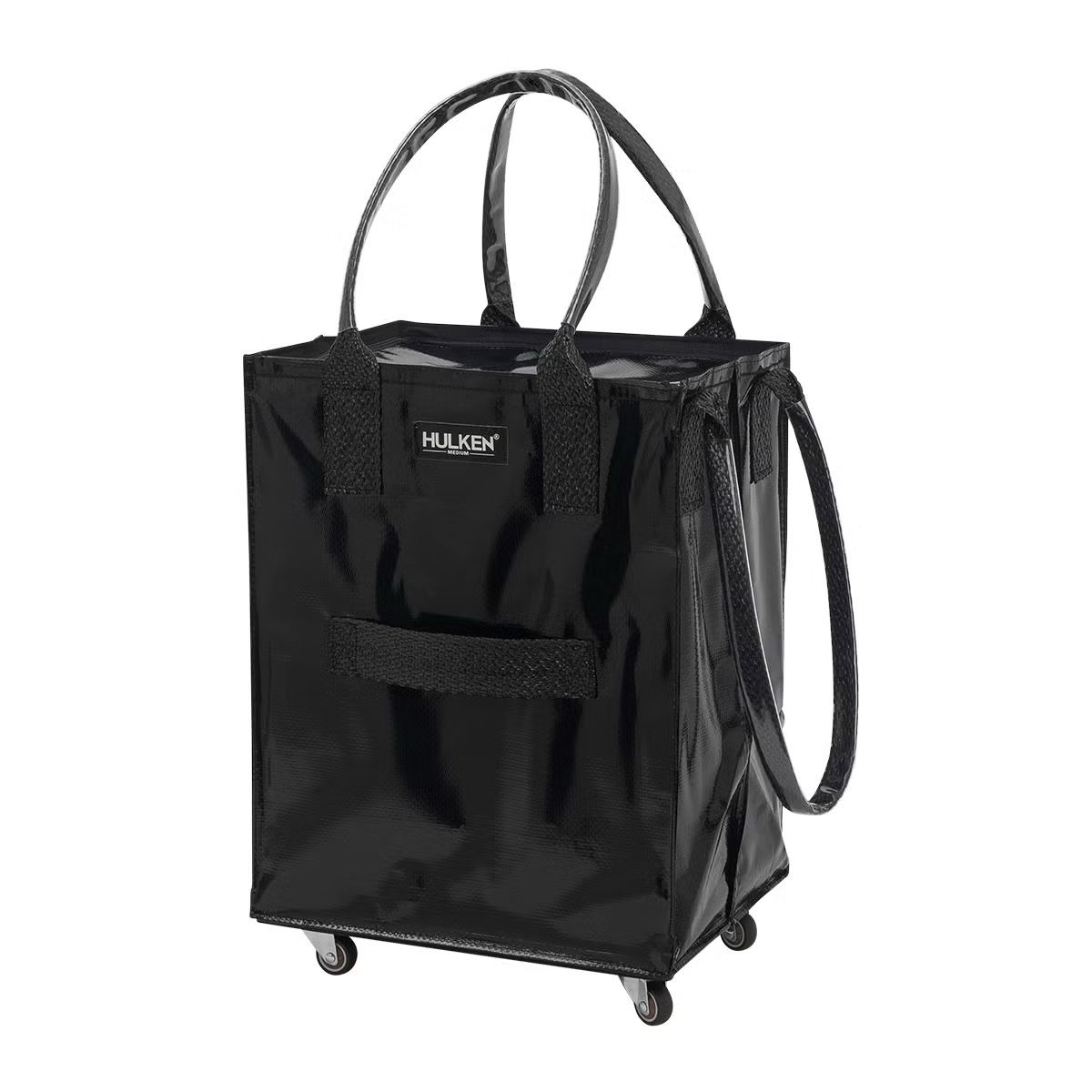 Hulken Medium Sized Rolling Tote Bag - Black