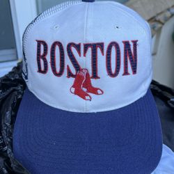 Vintage Sports Specialties Boston Red Sox Laser Shadow Snapback Hat Cap MLB 90s