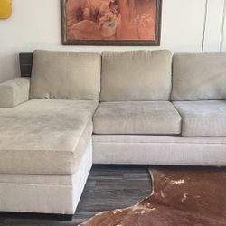 Beige sectional couch