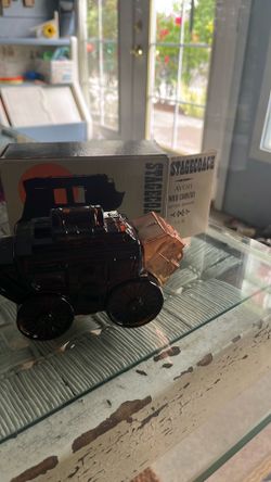 Vintage Avon stagecoach glass container