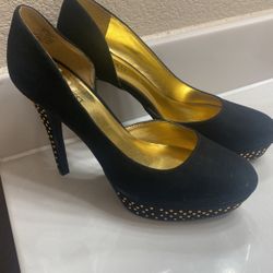 Nine West Black And Good Heels Sz 8.5