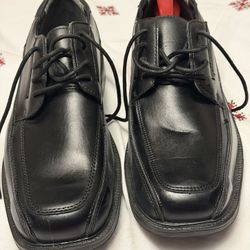 Men's Black Square-Toe Dress Shoes, from a Brand George 
