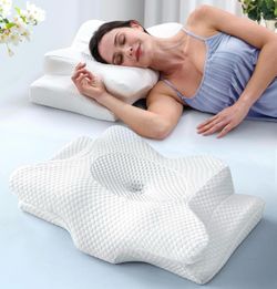 Orthopedic Memory Foam Clinical-Level Relief Cervical Neck Pillow for Sleeping