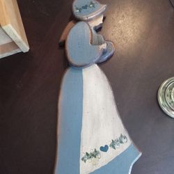 Large Wooden Heart Woman Cutout 