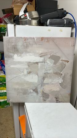 Abstract Canvas Painting Neutral Tones 30”X30”