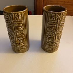 The Snap-On Custom Tiki Tumblers Brown 2-Pack is a set of 20 oz stonew - $30