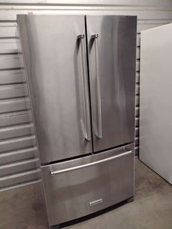 FREE DELIVERY $499 KITCHEN AID 3 DOOR FRIDGE STAINLESS ICE MAKER AND WATER DISPENSER