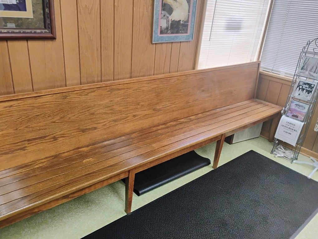 10 Foot 5 In Oak Bench Inn Office