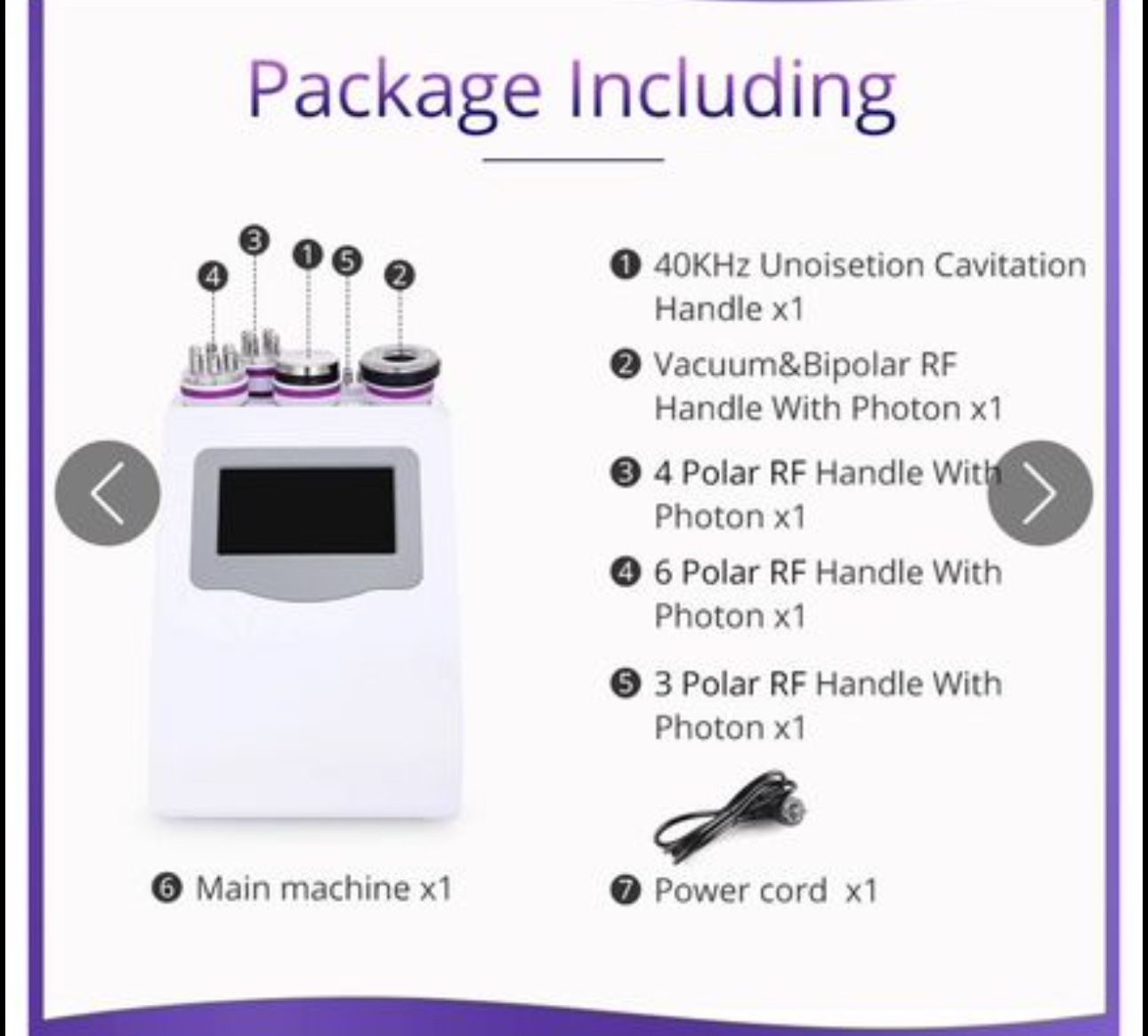 UNOISETION 5IN1 Ultrasonic Cavitation Machine for Body Slimming Skin Tightening For Home Use