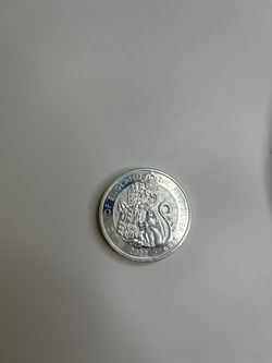 2022 British Royal Mint Lion 2 Oz Silver Coin  Thumbnail